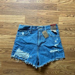 Levi's Women's High Waisted Mom Shorts - new, indigo wash, size 28